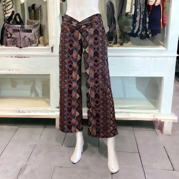 Boho Gypsy V - Waist Wide Leg Pants - Picture 2 of 14